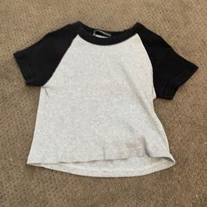 grey brandy melville crop top